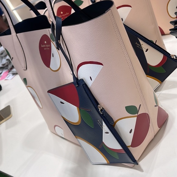 kate spade Bags Kate Spade Honeycrisp Large Apple Tote Pink Multi